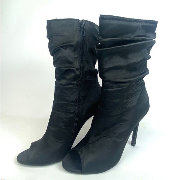 Sexy Botties Slouchy Mid Calf Peep Toe 7.5 - Picture 5 of 15